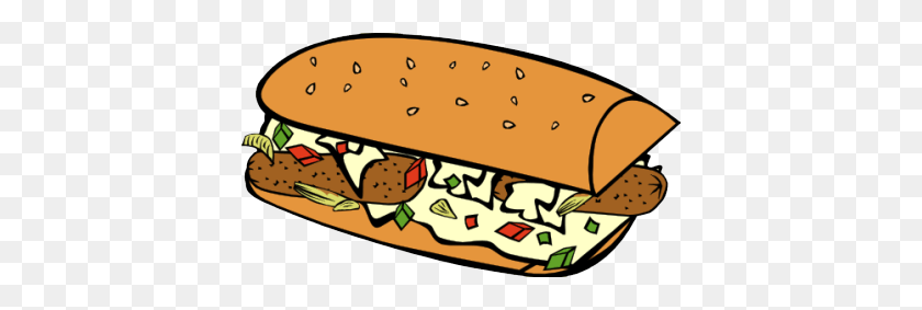 400x223 Sandwiches Cliparts - Hotdog Clipart Black And White