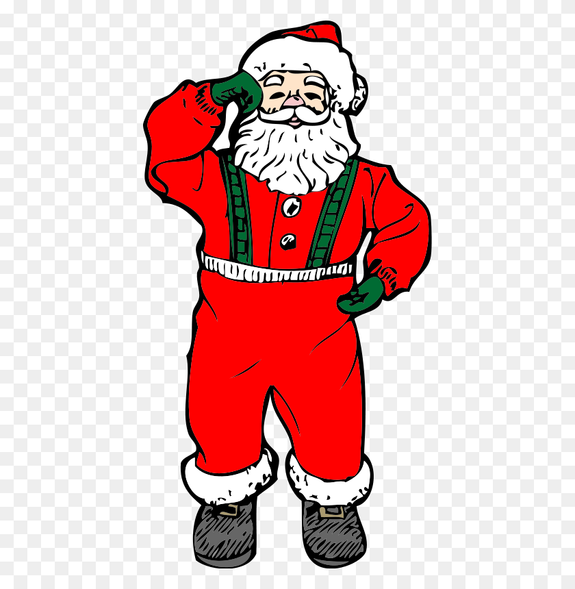 422x800 Santa And Friends Clipart Png Collection - Friends Clipart PNG