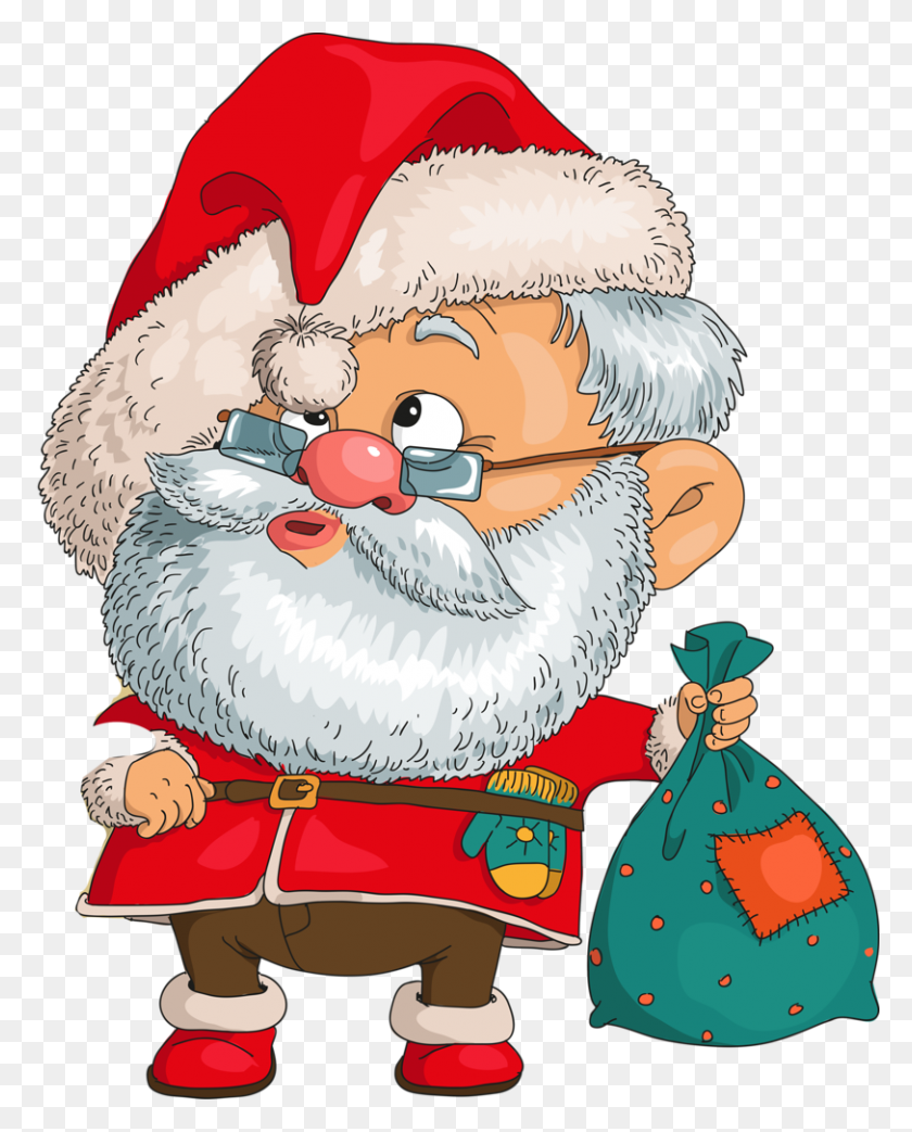 812x1024 Santa Claus - North Pole Clipart
