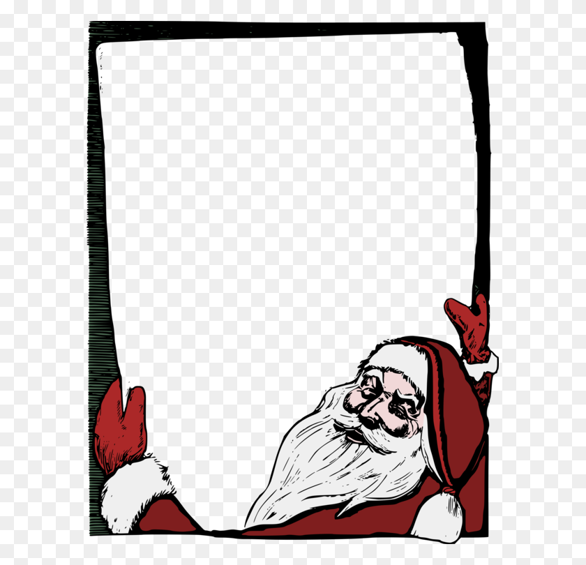 591x750 Santa Claus Christmas Card Picture Frames - Christmas Greetings Clipart