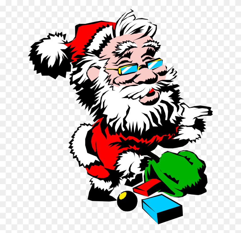 645x750 Santa Claus Árbol De Navidad El Día De Navidad Regalo De La Canción - La Silueta De Santa De Imágenes Prediseñadas