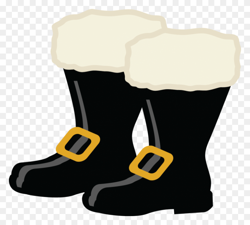 800x715 Santa Claus Cowboy Boot Snow Boot Clip Art - Cowboy Boot Clipart Free