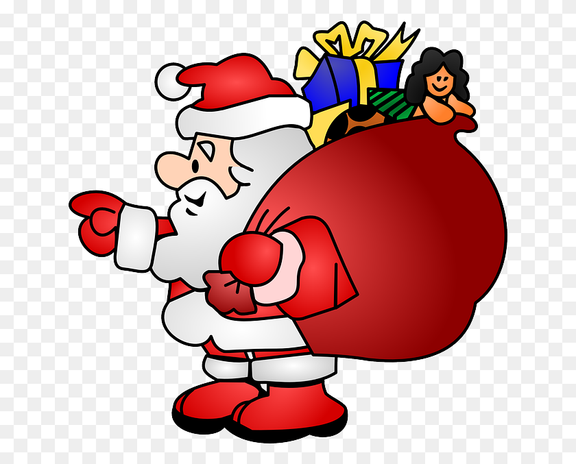 640x617 Clipart De Diciembre De Santa Claus, Explore Pictures - Small Christmas Clipart