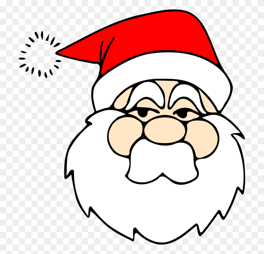 721x750 Santa Claus Drawing Christmas Download - Santa And Reindeer Clipart