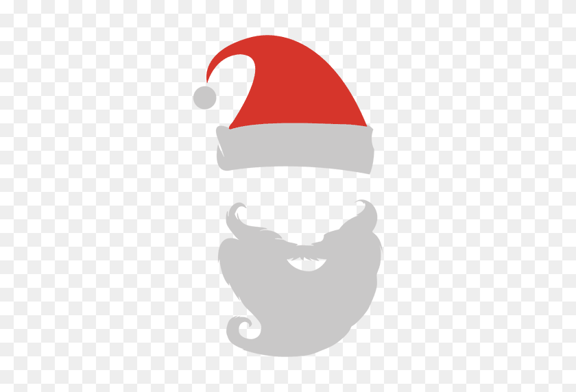 512x512 Sombrero De Santa Claus Y Barba - Barba De Santa Png