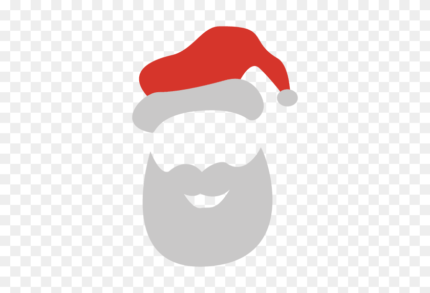 512x512 Santa Face Mockup - Santa Beard PNG