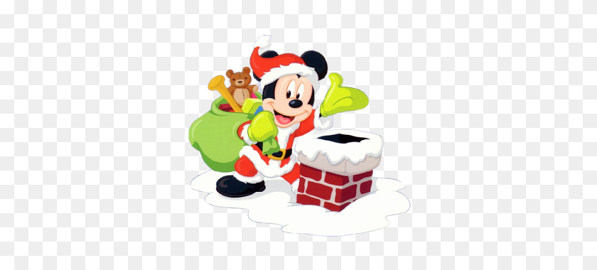 320x320 Santa Mickey Mouse Clipart - Mickey Mouse Christmas Clipart