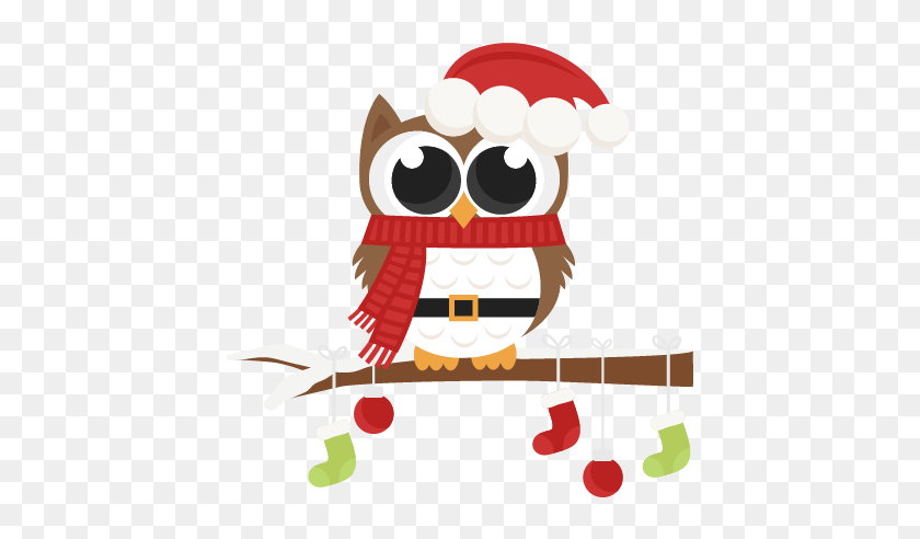 432x432 Santa Owl Scrapbook Clip Art Christmas Cut Outs For Cricut Cute - Santa Clipart Free