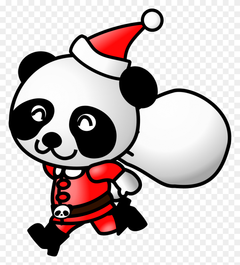 807x900 Santa Panda Png Clip Arts For Web - Santa Head Clipart