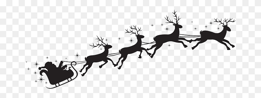 678x256 Santa Sleigh Png Transparent Images - Sleigh PNG