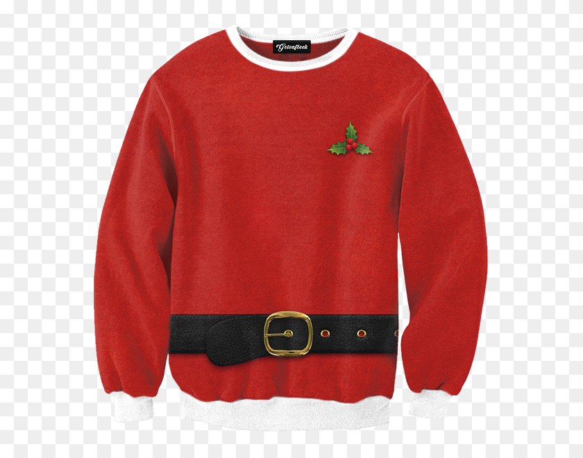 600x600 Santa Ugly Christmas Sweater - Ugly Christmas Sweater PNG