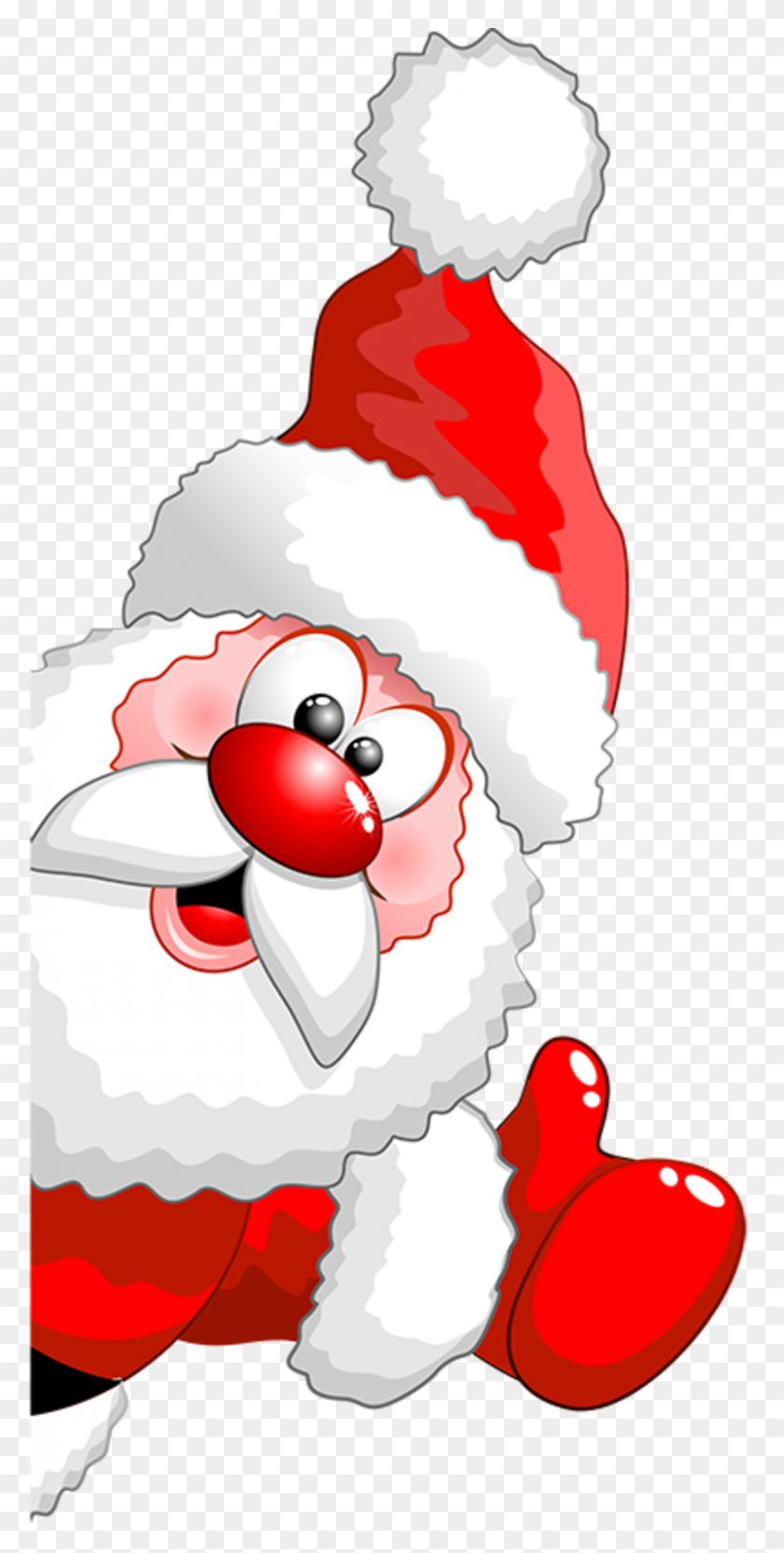 800x1646 Santa With Moose Clipart - Santa And Mrs Claus Clipart