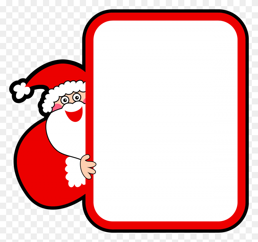 2400x2242 Santa With Sign Clipart Clip Art Images - Santas List Clipart