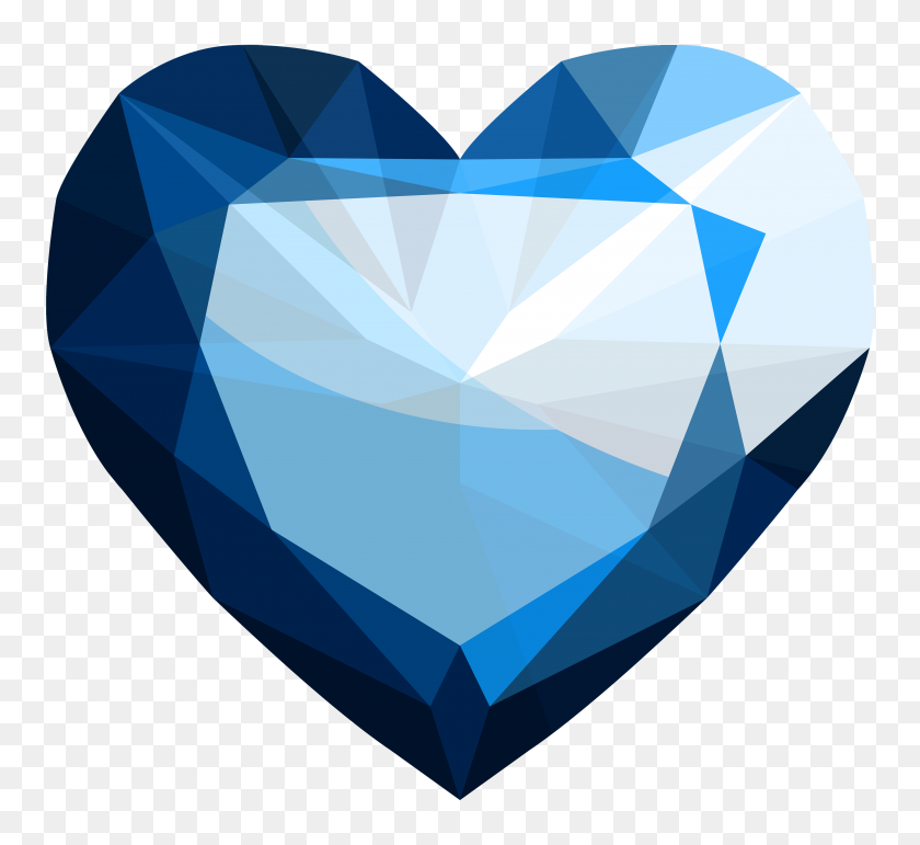 4000x3651 Sapphire Heart Png Clipart - Sapphire Clipart