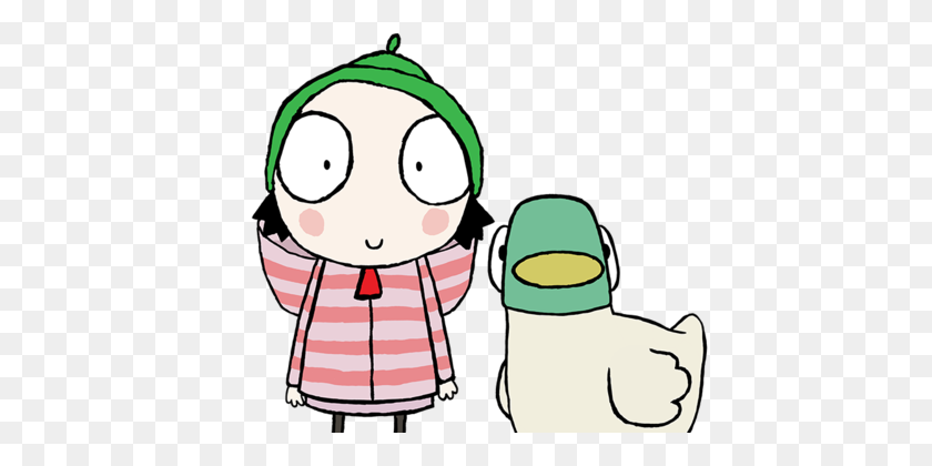 640x360 Sarah And Duck - Duck With Umbrella Clipart