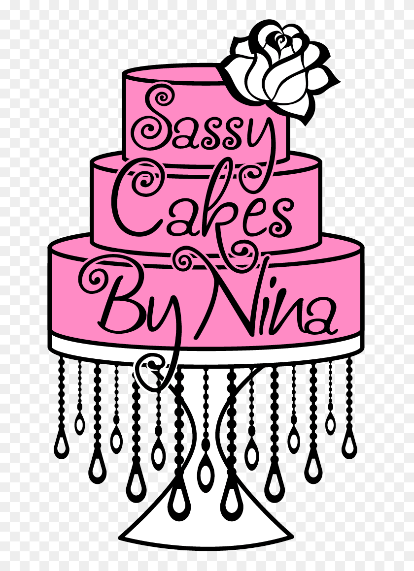 671x1100 Sassy Cakes - Tiered Cake Clipart