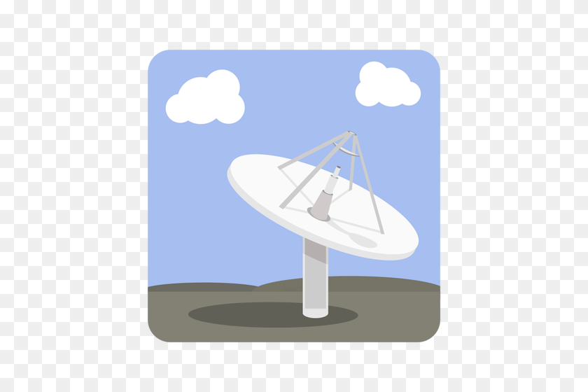 500x500 Satellite Dish Vector Clip Art - Satellite Dish Clipart