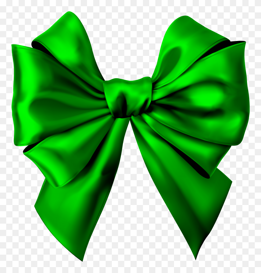 5712x6000 Satin Bow Green Clip Art - Collar Clipart