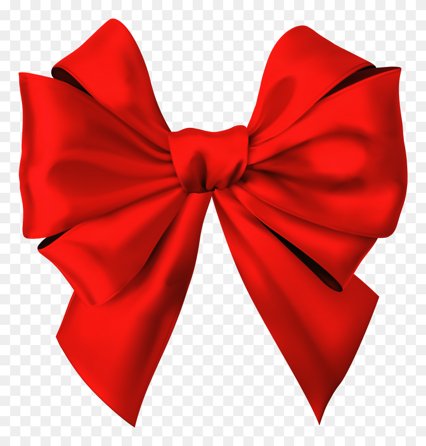 5712x6000 Satin Bow Red Clip Art - Red Bow Tie Clipart