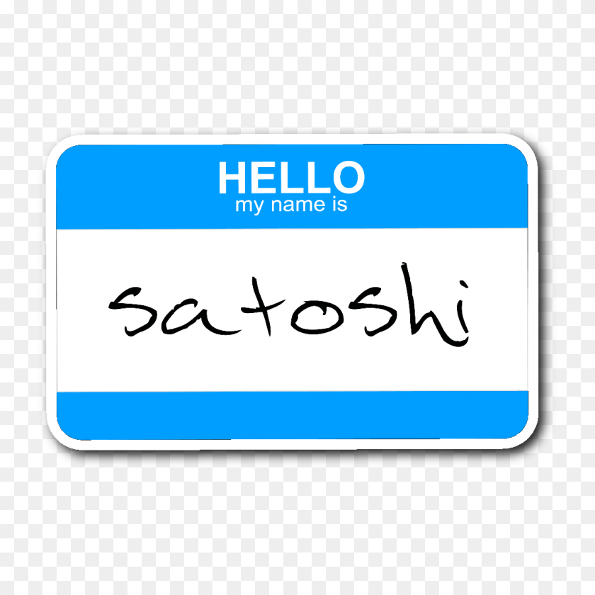 1064x1064 Satoshi Name Tag Sticker Bitninja Supply - Name Tag PNG