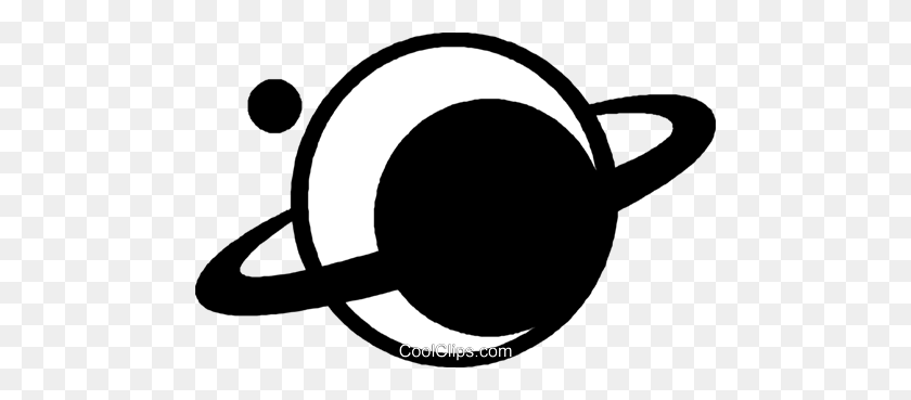 480x309 Saturn Royalty Free Vector Clip Art Illustration - Saturn Clipart Black And White