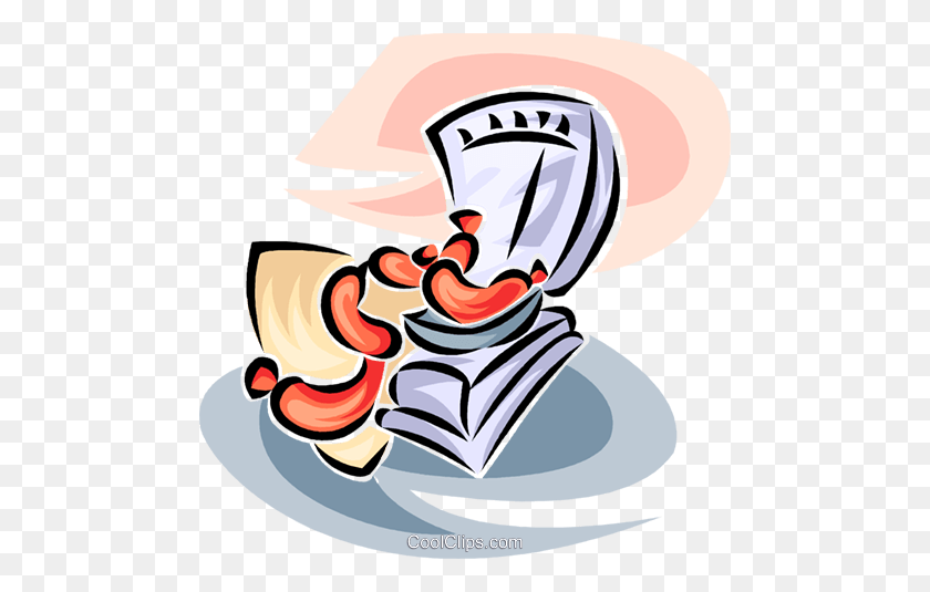 480x475 Sausage Weighed On A Store Scale Royalty Free Vector Clip Art - Sausage Clipart