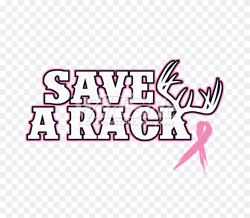 675x675 Save A Rack - Pink Ribbon PNG