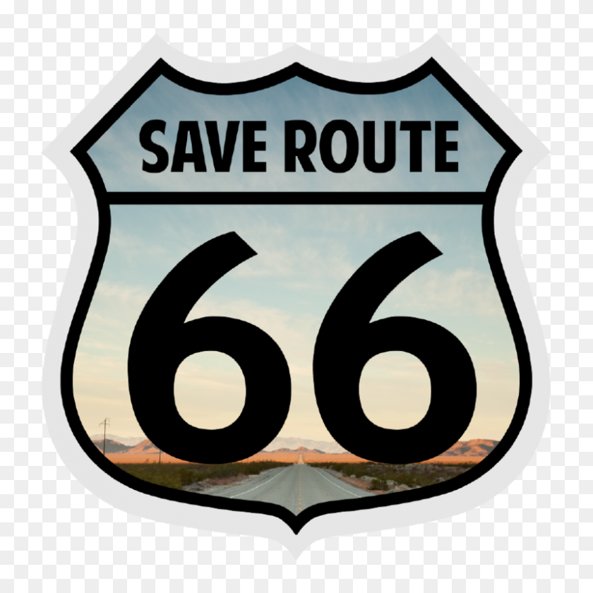 800x800 Save Route - Route 66 Clipart