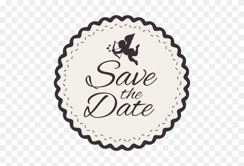512x512 Save The Date Round Badge - Save The Date Clipart