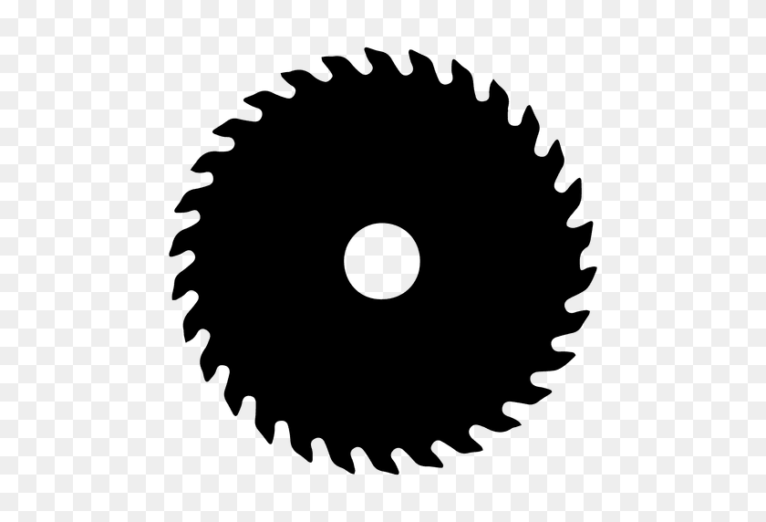 512x512 Saw Blade Silhouette - Saw Blade PNG