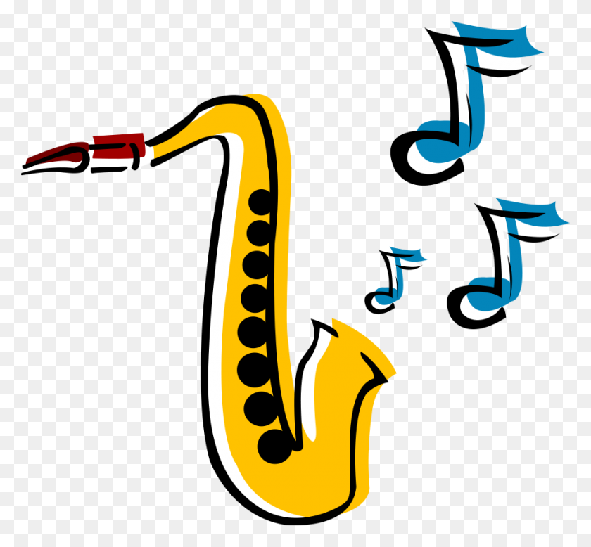 900x829 Saxophone Clipart - Clipart Musical Instruments