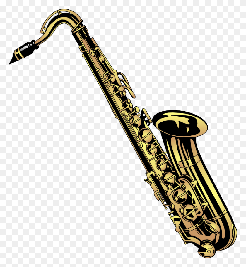 826x900 Saxophone Clipart Black And White - Flute Clipart Black And White