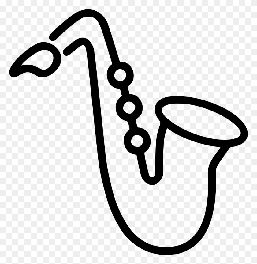 952x980 Saxophone Instrument Sax Musician Png Icon Free Download - Saxophone Clipart Black And White