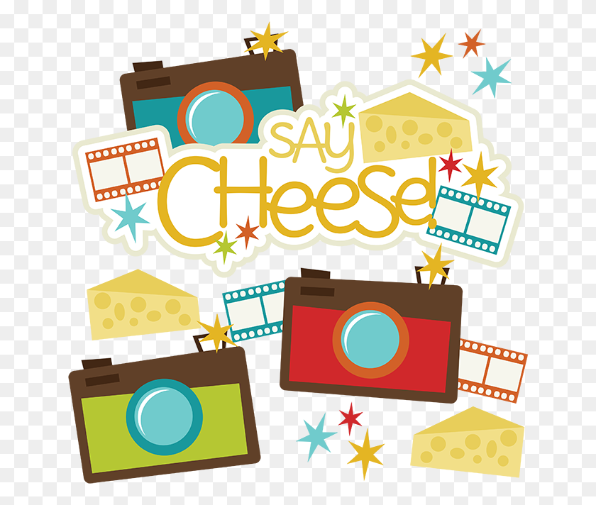 648x652 Say Cheese For Scrapbooking Cardmaking Cheese - Cute Camera Clipart