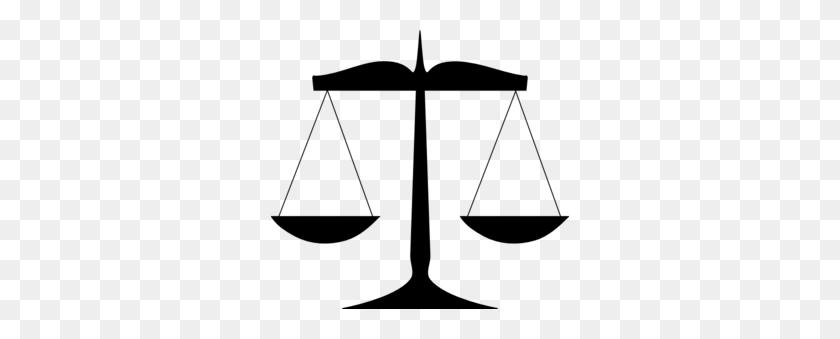 298x279 Scale Of Justice Clip Art - Blind Clipart