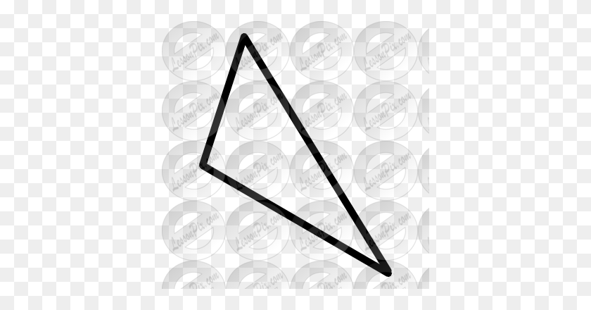 380x380 Scalene Triangle Outline For Classroom Therapy Use - Triangle Outline PNG
