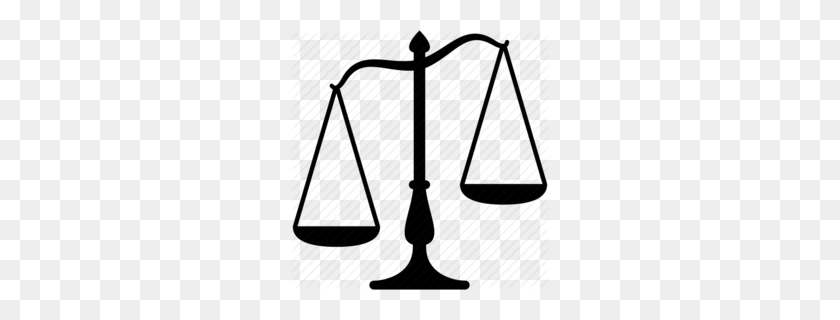 260x260 Scales Of Justice Black And White Clipart - Scale Clipart Black And White