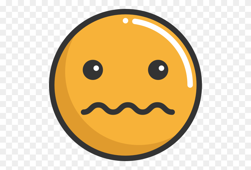 512x512 Scare, Feelings, Emoticons Icon With Png And Vector Format - Scared Emoji PNG