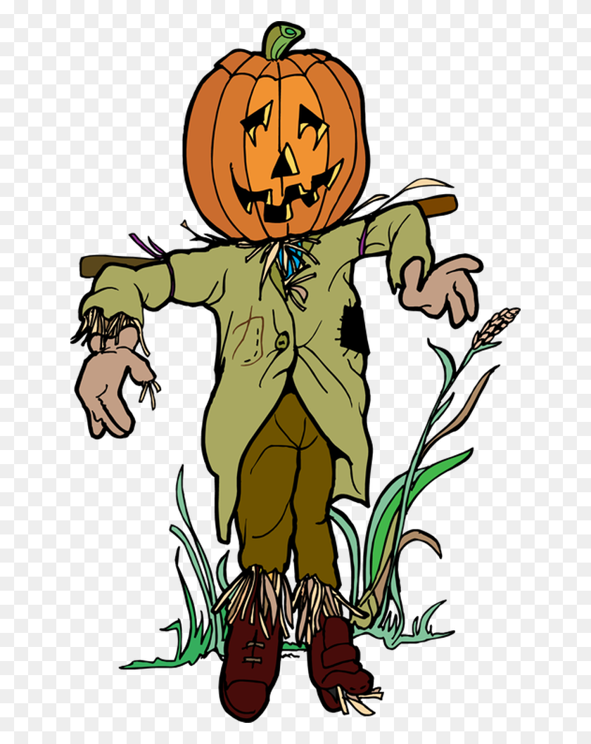 640x998 Scarecrow And Pumpkin Clipart - Cute Scarecrow Clipart
