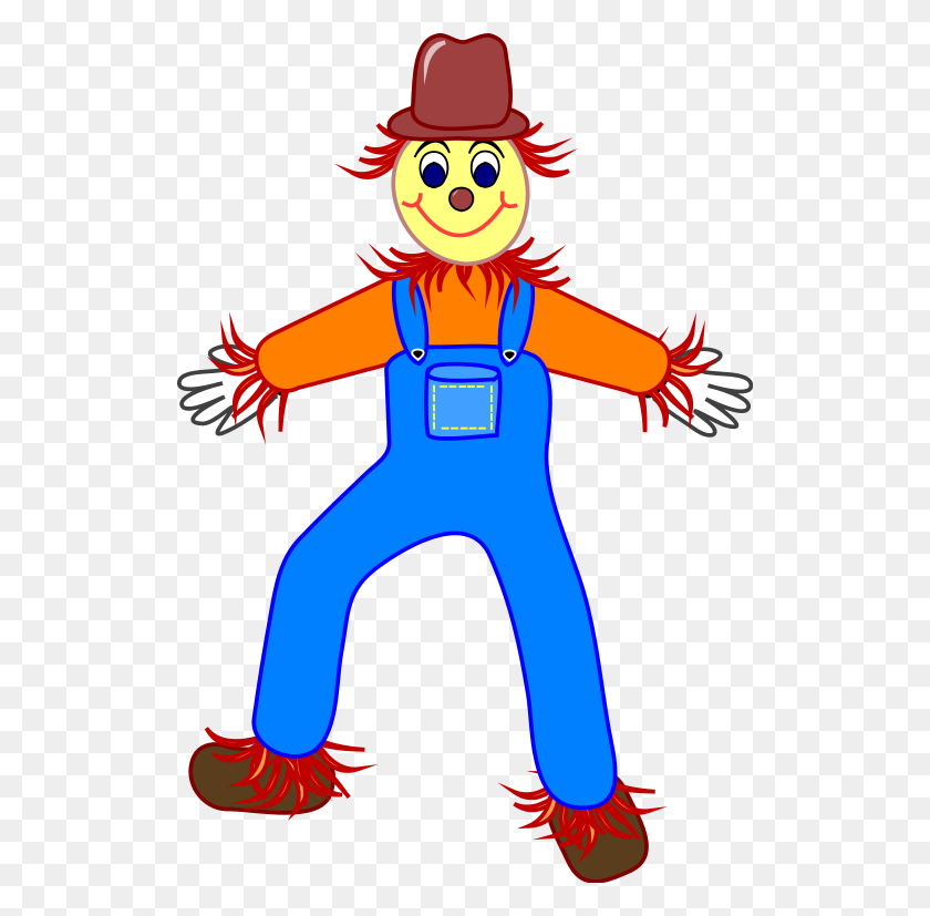 520x767 Scarecrow Clipart Friendly - Scarecrow Clipart