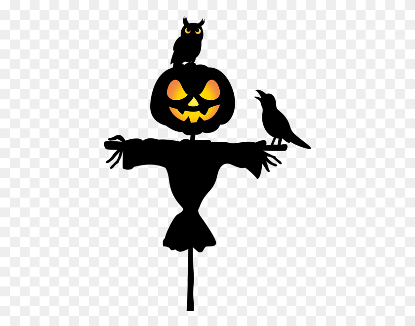 426x600 Scarecrow With Owl And Raven Png Clip Art Gallery - Scarecrow Images Clip Art