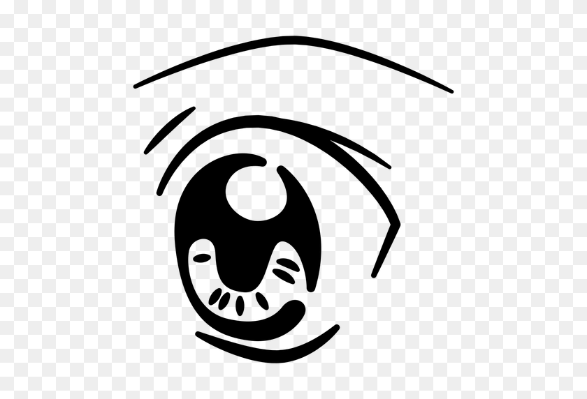 512x512 Scared Anime Eye Illustration - Scared PNG