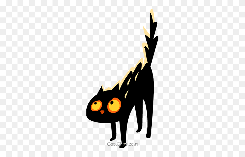 247x480 Miedo Gato Negro Realeza Libre Vector Clipart Ilustración - Imágenes Prediseñadas De Gato Asustado