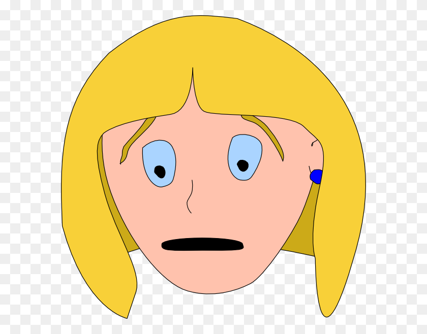 600x598 Scared Clip Art - Scared Face PNG