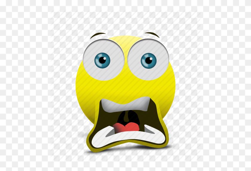 512x512 Scared Emoji Afraid Emoji Emoticon Emoticons Scared Smile Icon - Suprised Emoji PNG