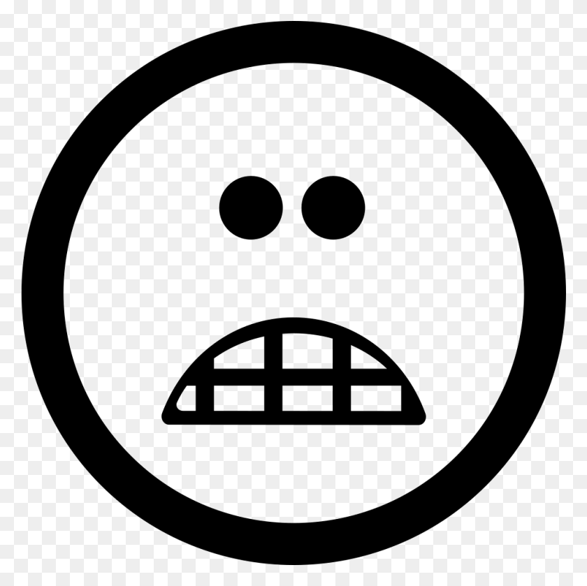 981x980 Scared Emoticon Square Face Png Icon Free Download - Scared Face PNG