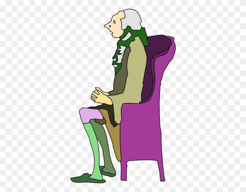 360x596 Scared Man Sitting On Chair Clip Art - Sit Clipart