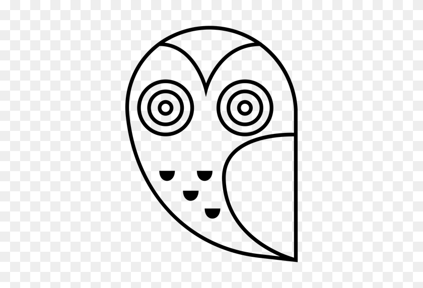 512x512 Scared Owl Line Icon - Scared Face PNG