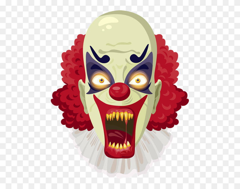 493x600 Scary Clown Bday Halloween Party - Clown Nose Clipart