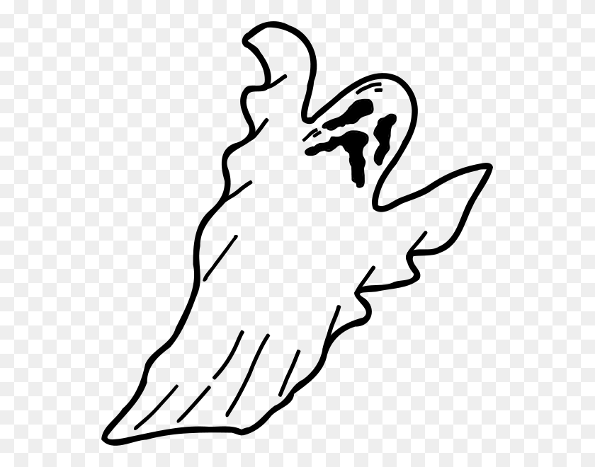 553x600 Scary Ghost Clipart - Scared Girl Clipart